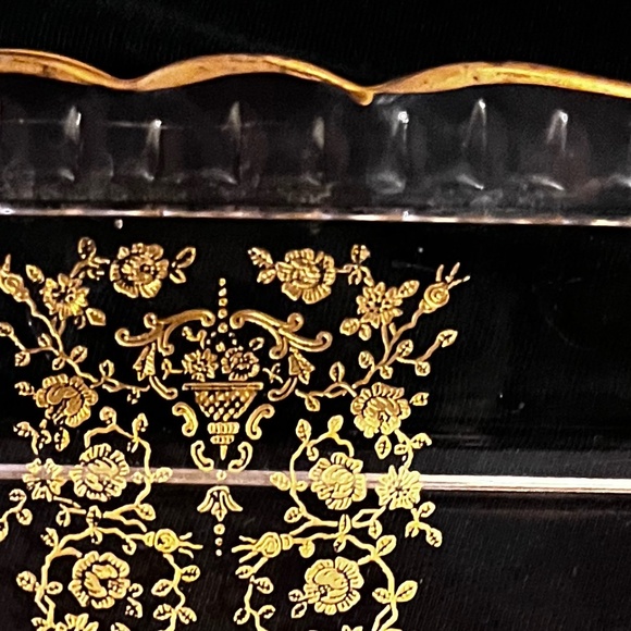 Glastonbury Lotus Crystal Rose Bud Relish Tray - Picture 5 of 7